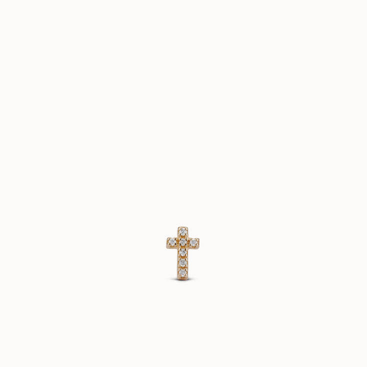 14k Lab Diamond Cross