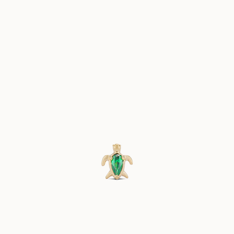 14k Turtle Flat Back Stud