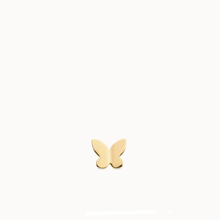 14k Butterfly Flat Back Stud