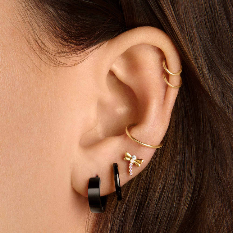 Black Stainless Steel Hoops