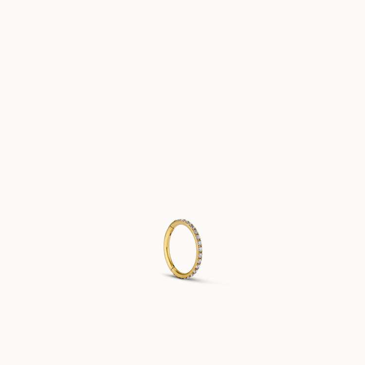 24k CZ Endless Hoop 8mm