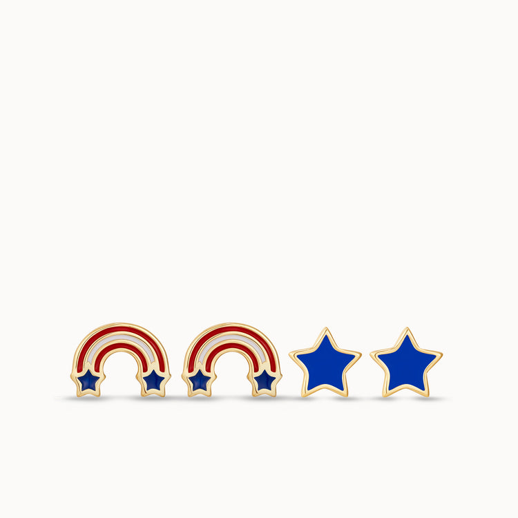 Stars & Stripes Studs Set