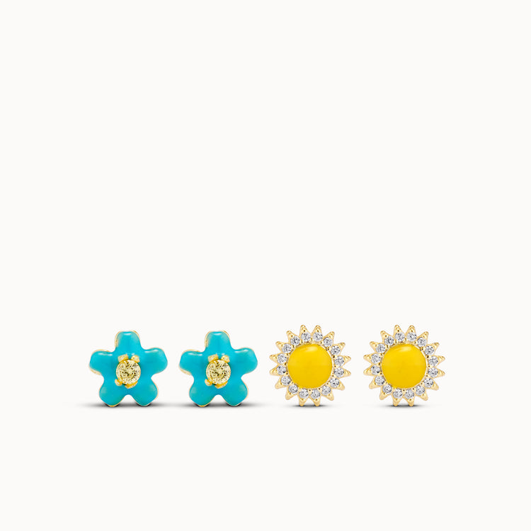 Blue Skies & Sunshine Studs Set