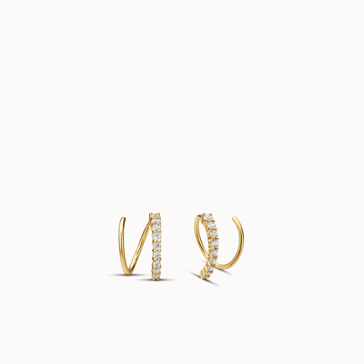 Spiral CZ Hoops