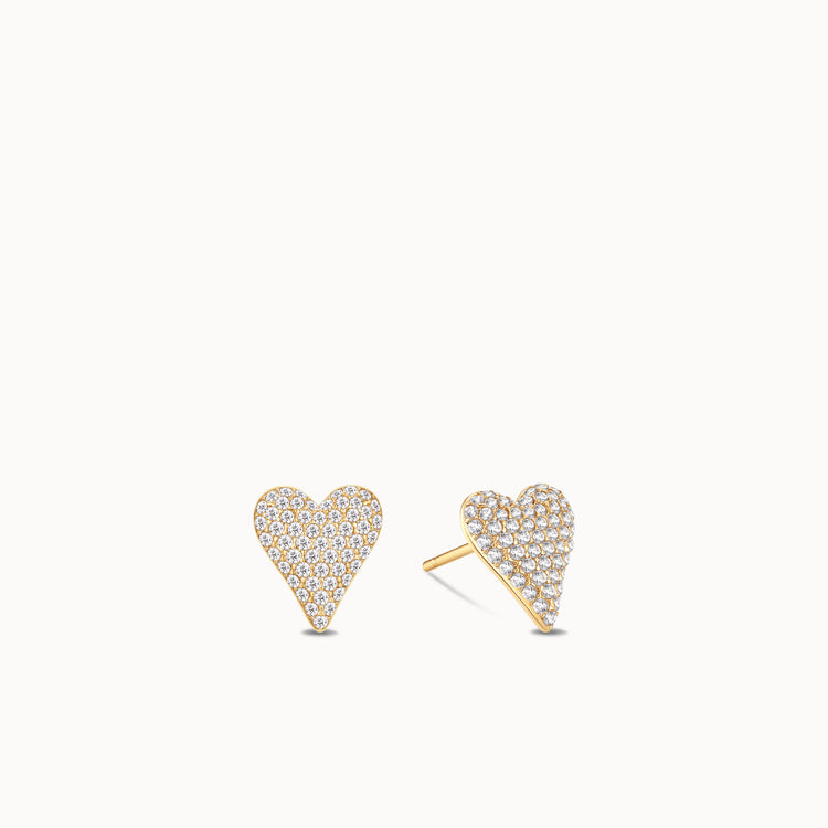 CZ Heart Studs