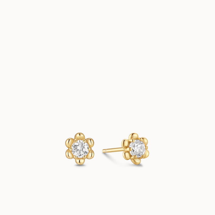 Flower CZ Studs