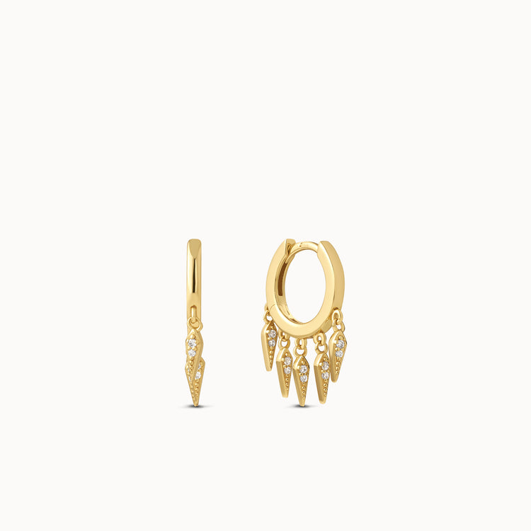 Fringe CZ Hoops