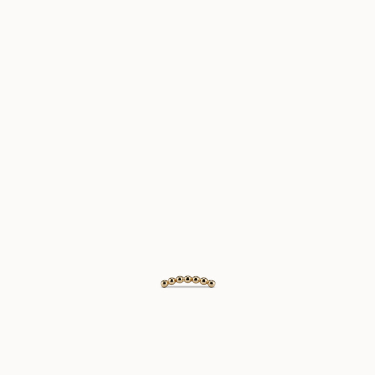 14k Gold Beaded Crawler Flat Back Stud