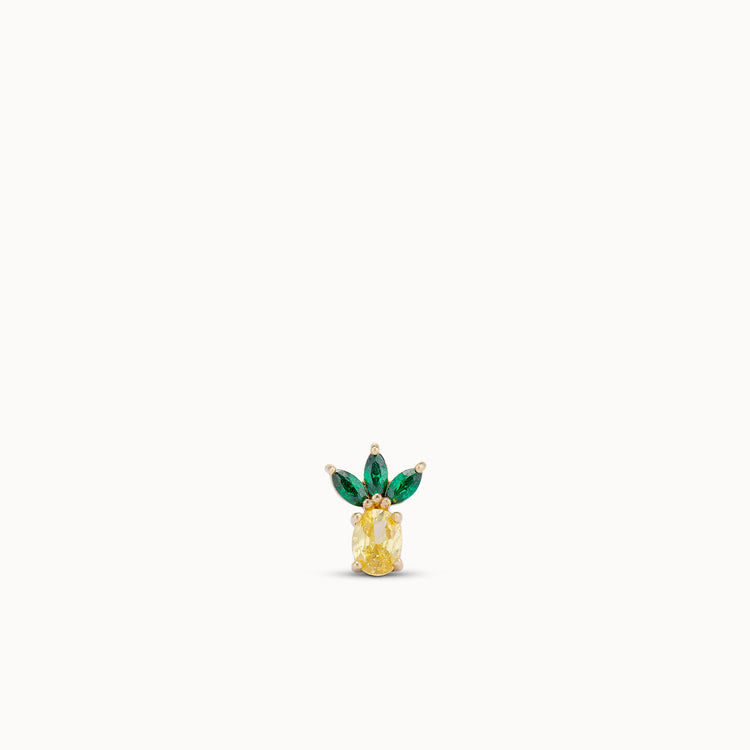 14k Pineapple Flat Back Stud