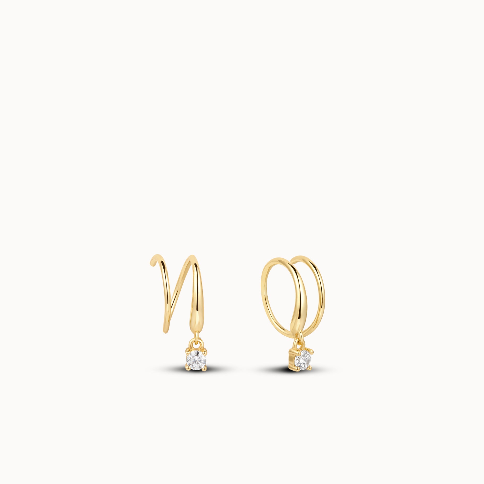 ☆人気☆【TATIANA】☆Witty Cubic Heart One-Touch Earrin.g☆ Designer fashion, Seoul-fully created | W Concept