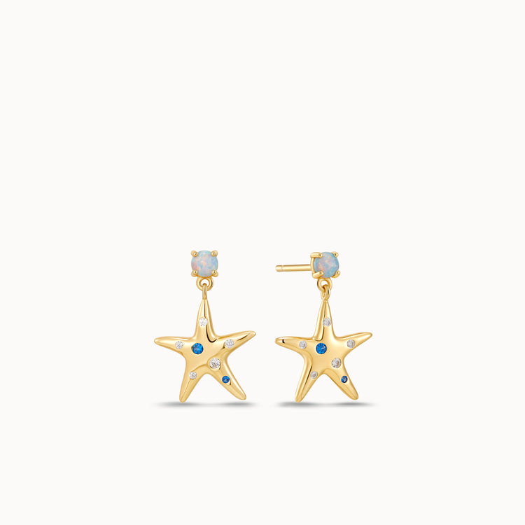 Starfish Drop Studs