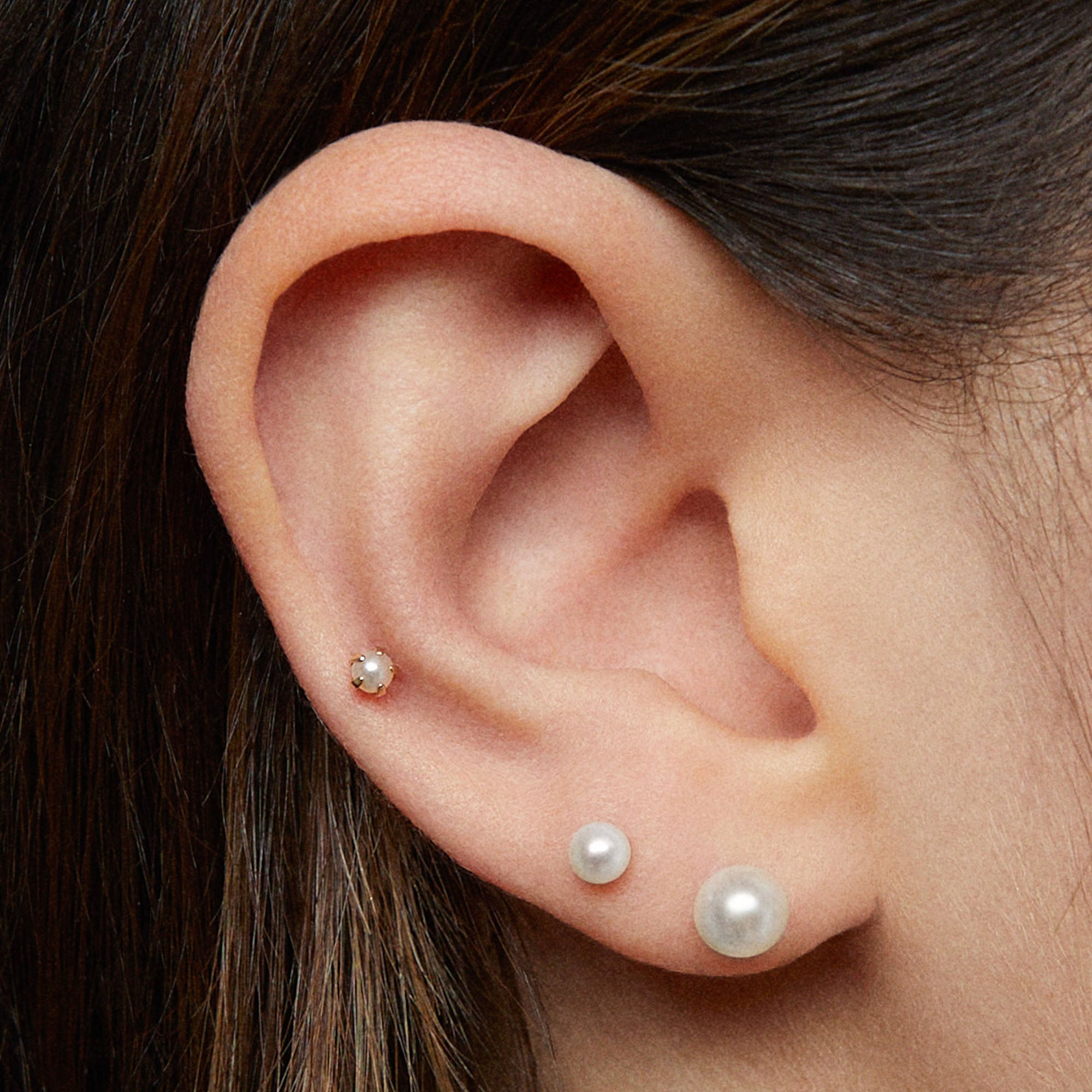 14k Classic Pearl Studs 2.5mm Hypoallergenic Earrings | Rowan