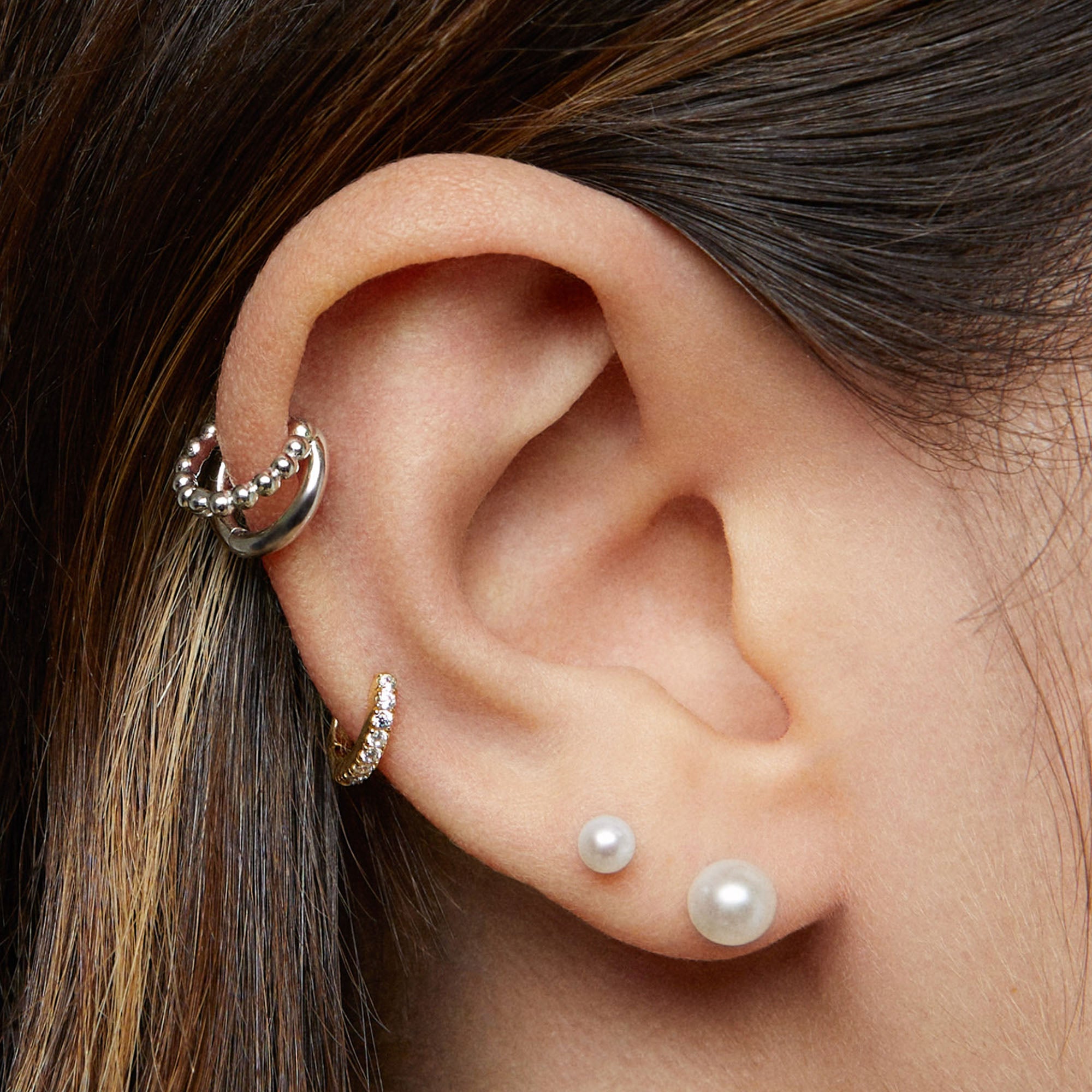 14k Classic Pearl Studs 6mm Hypoallergenic Earrings | Rowan