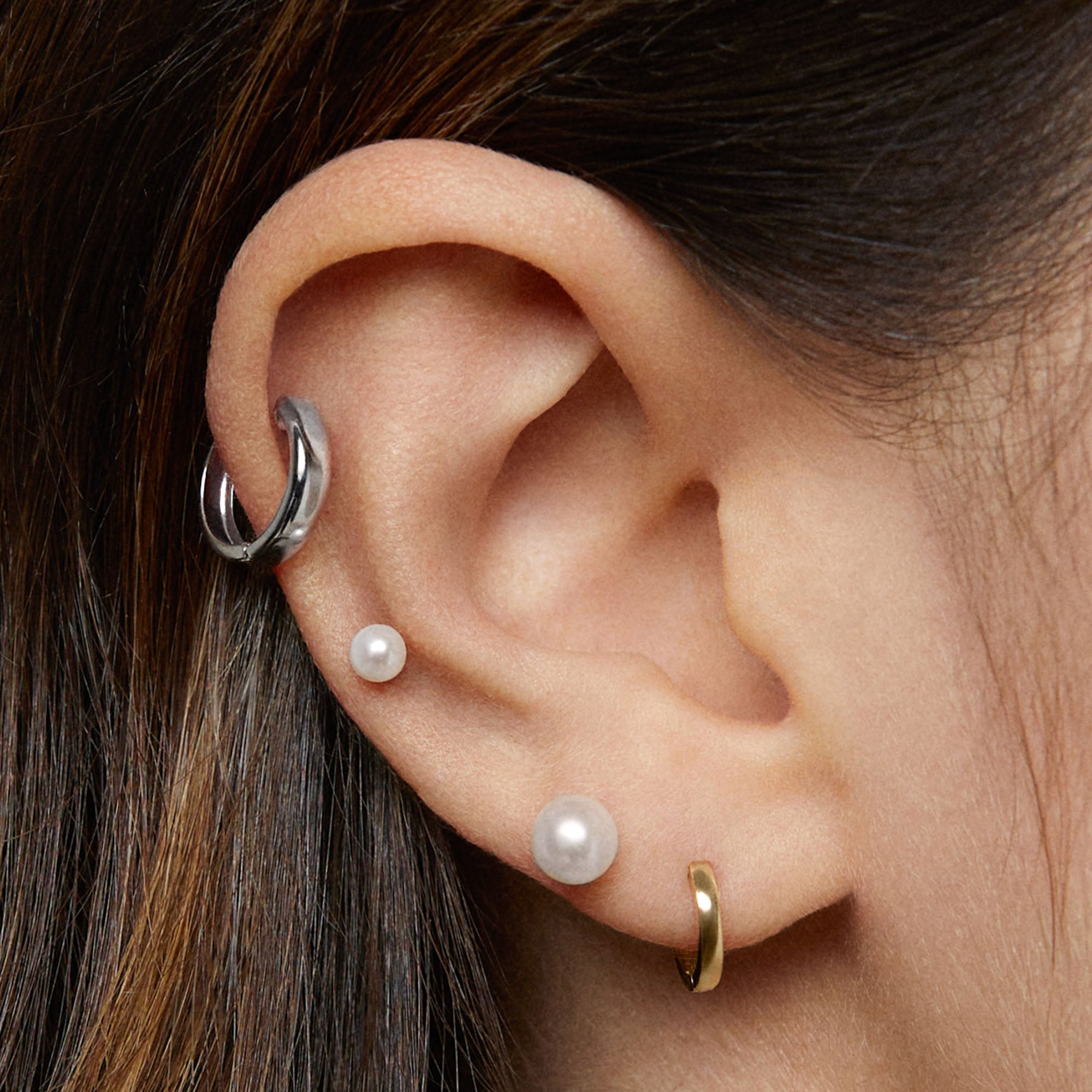 14k Classic Pearl Studs 4mm Hypoallergenic Earrings | Rowan