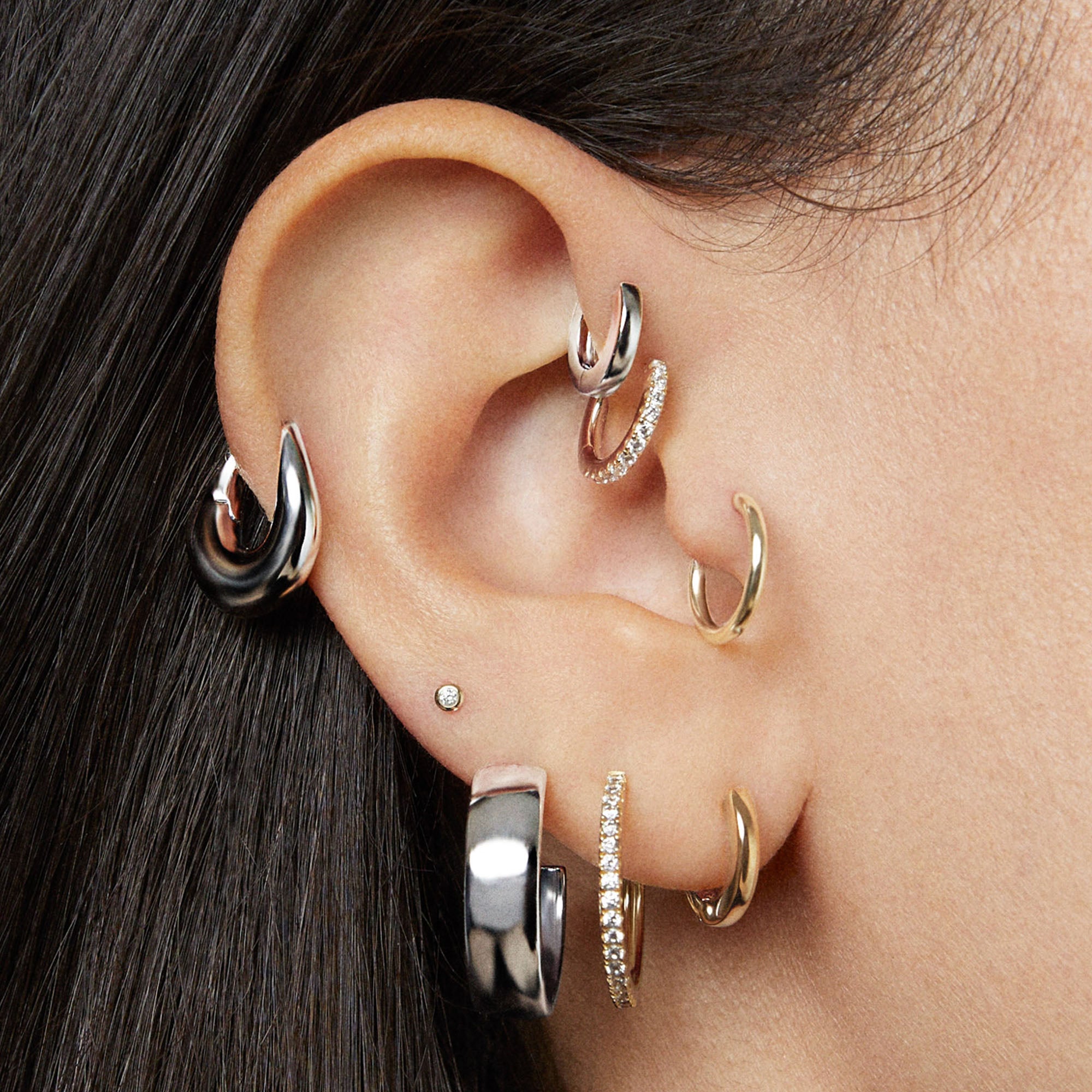 14k Classic Hoops 10mm Hypoallergenic Earrings | Rowan