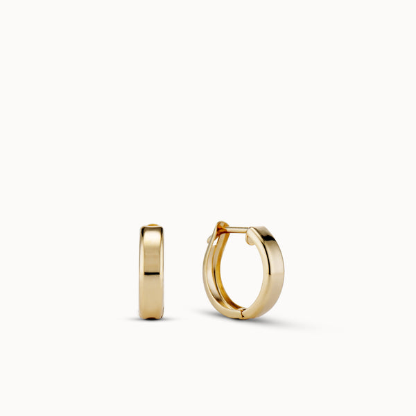 あい　Classic Hoops Thick Small Gold Classic Hoops Crystal Accent – GG ChiChi Boutique