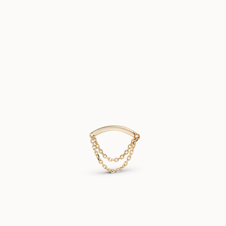 14k Hidden Helix Flat Back Stud