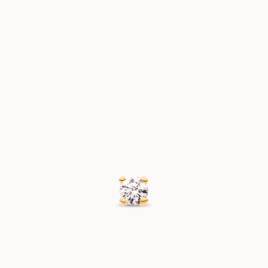 14k Diamond Flat Back Stud - 2.5mm