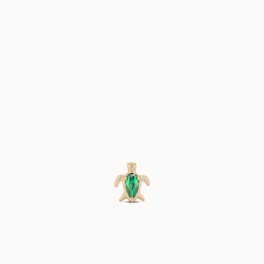 14k Turtle Flat Back Stud