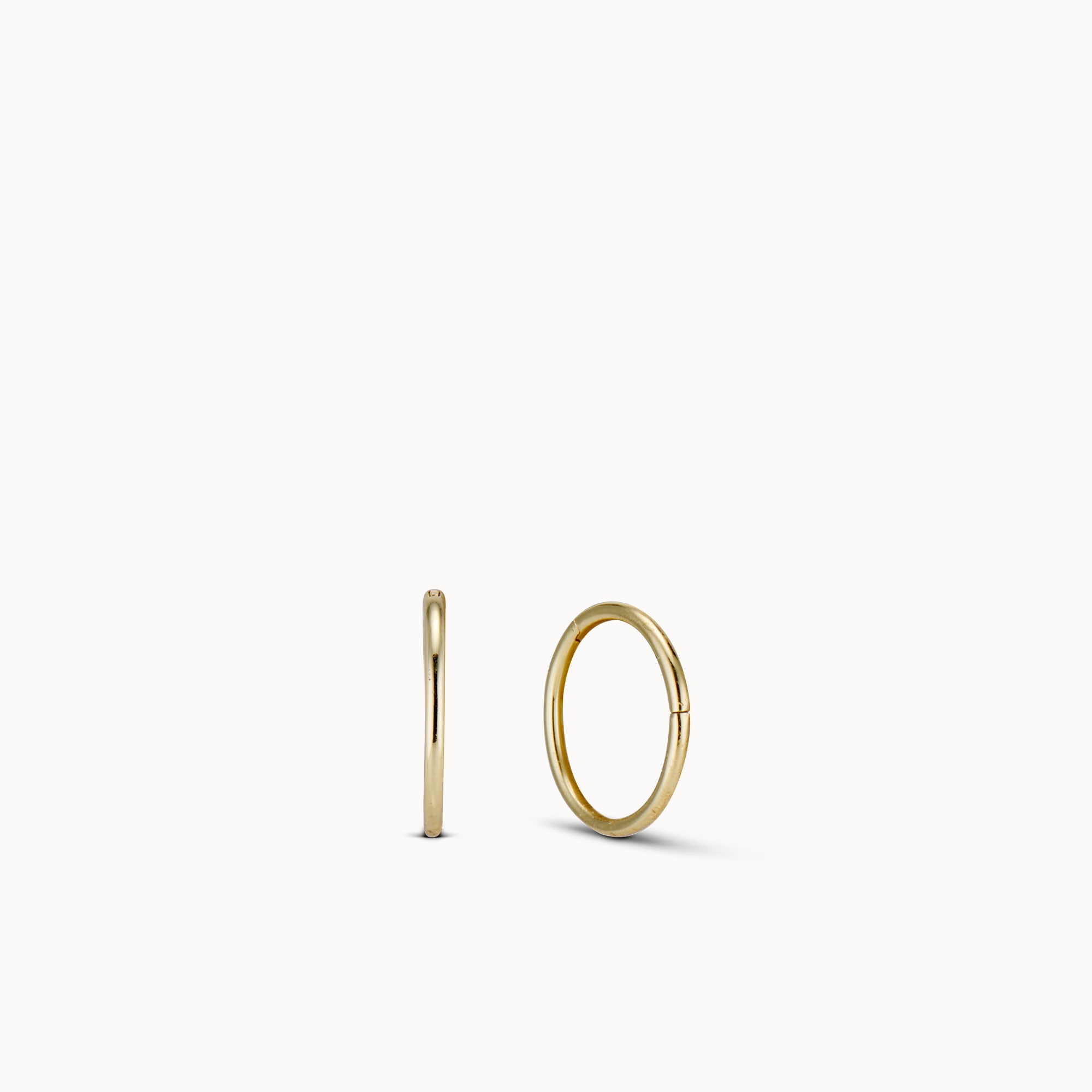 24k Endless Hoop 12mm Hypoallergenic Earrings | Rowan