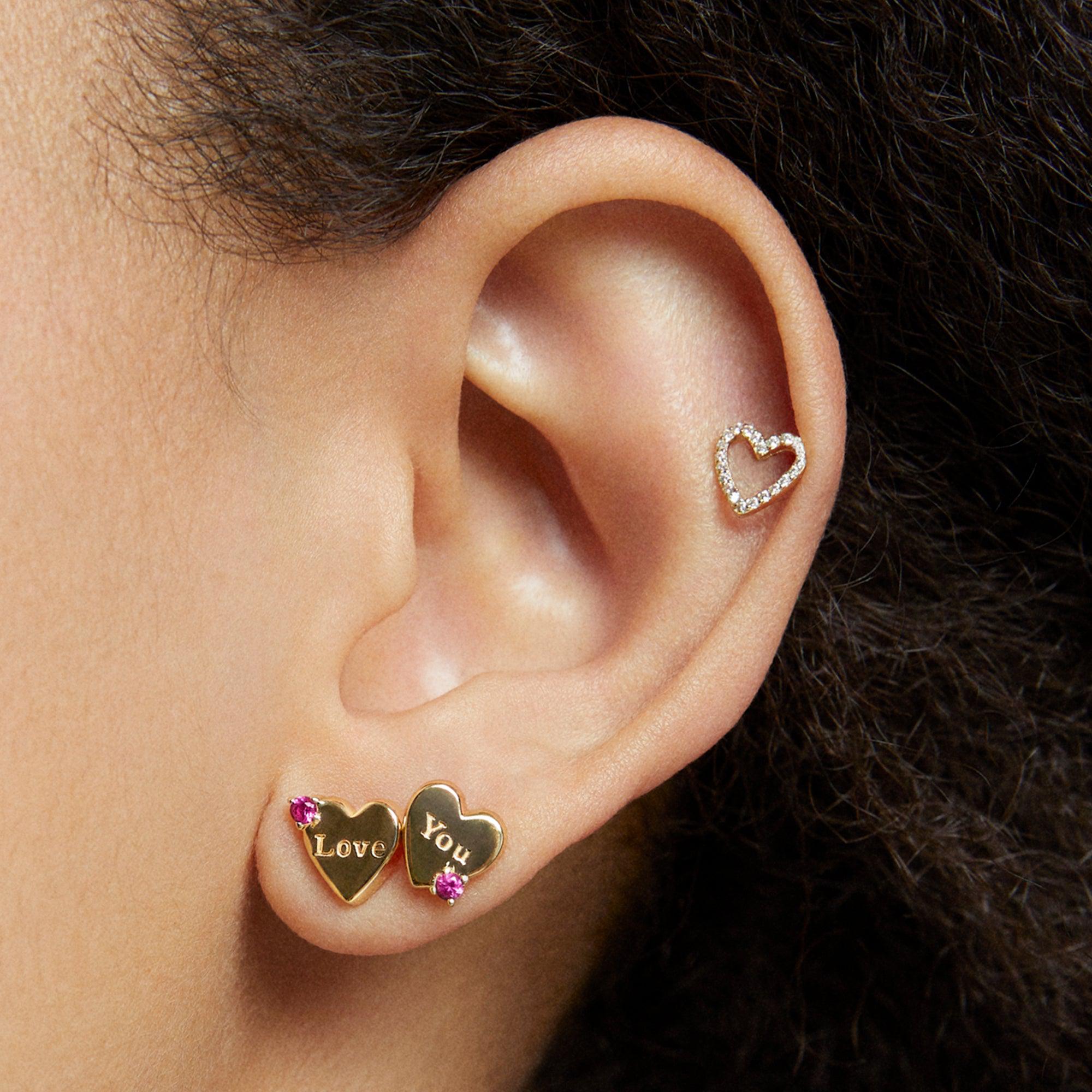 Love You Studs Hypoallergenic Earrings | Rowan