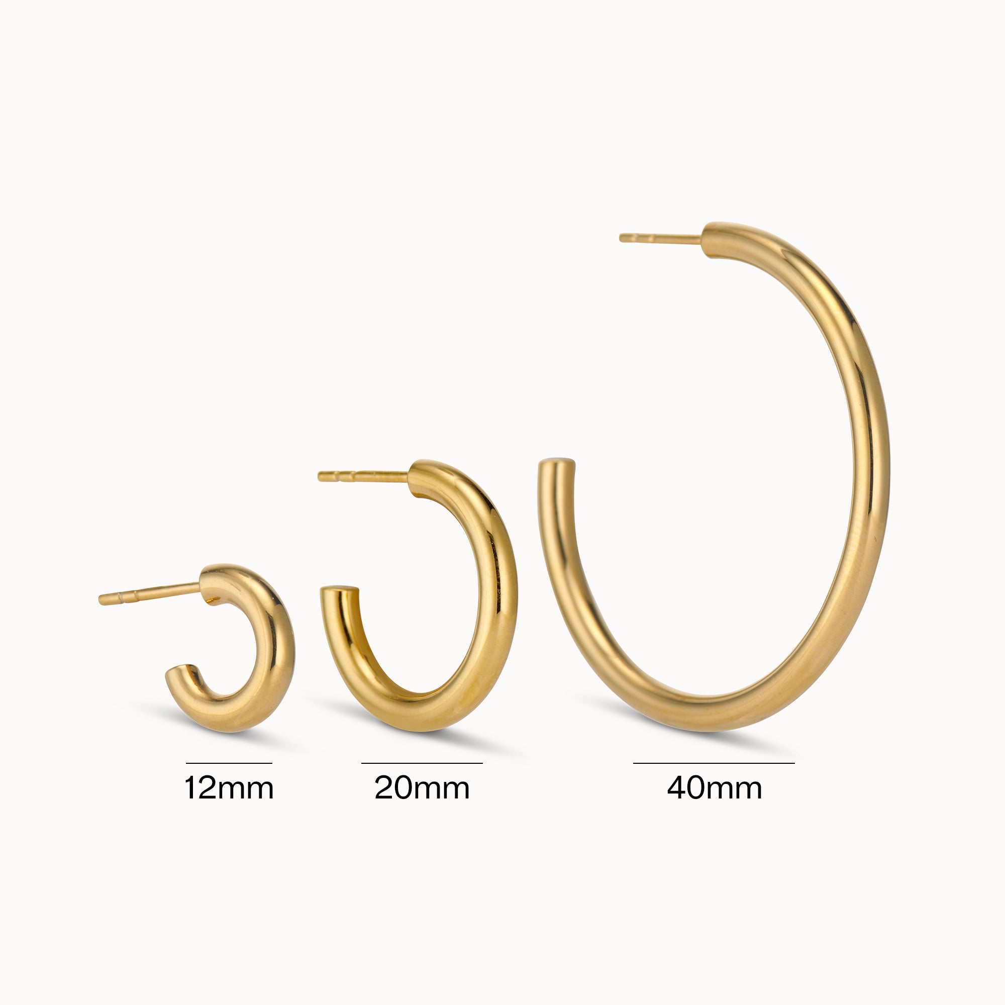 Tube Hoops 20mm Hypoallergenic Earrings | Rowan