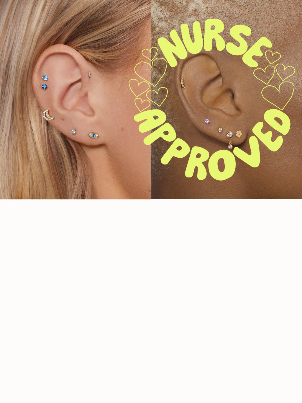 Miki Crystal Flower Ear Piercing Earring Stud Set | Stud earrings set, Cute ear  piercings, Earings piercings