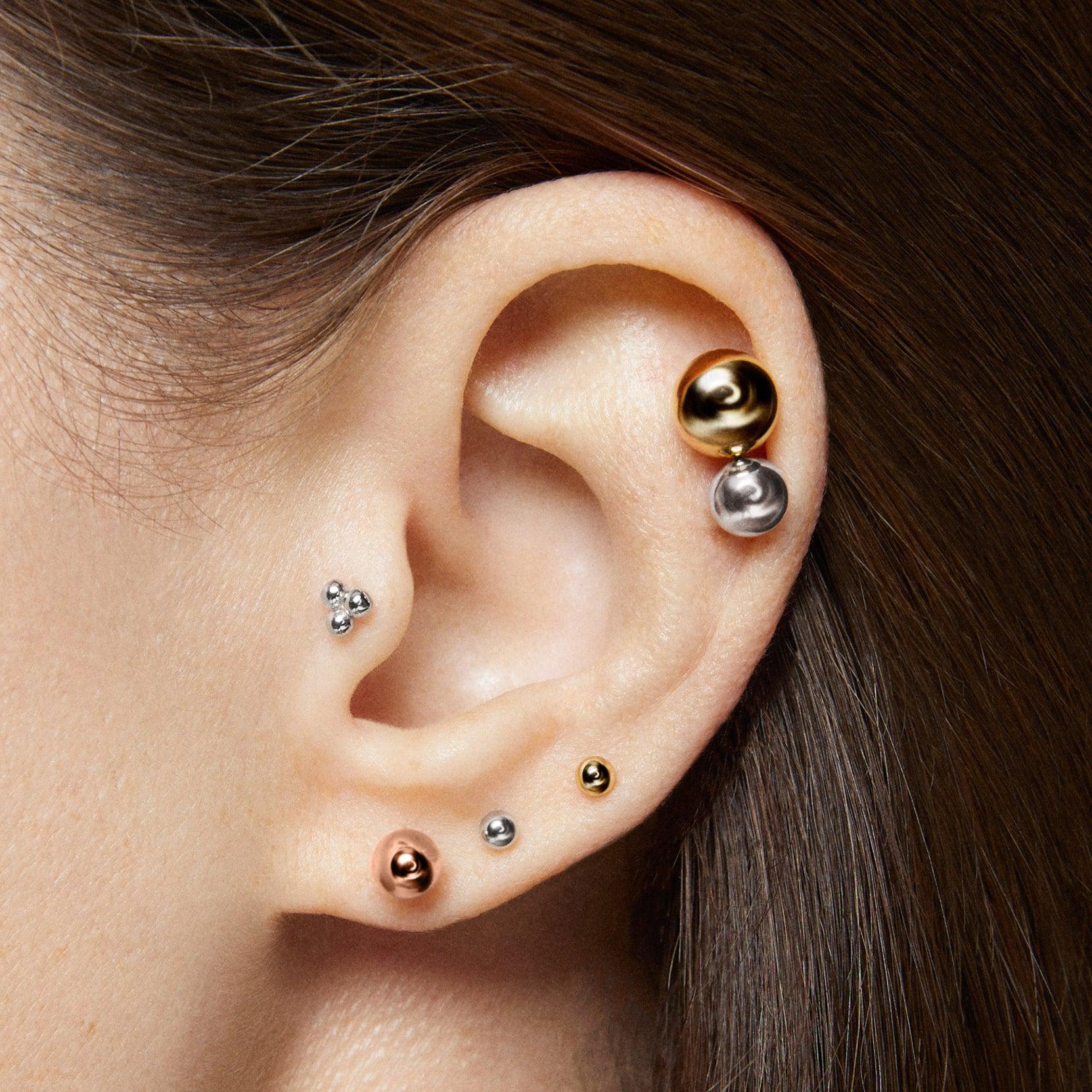 Trinity Balls Studs Hypoallergenic Earrings | Rowan
