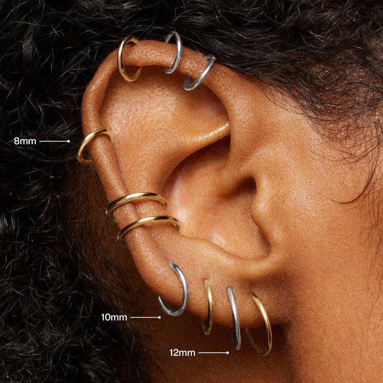 24k Endless Hoop 8mm