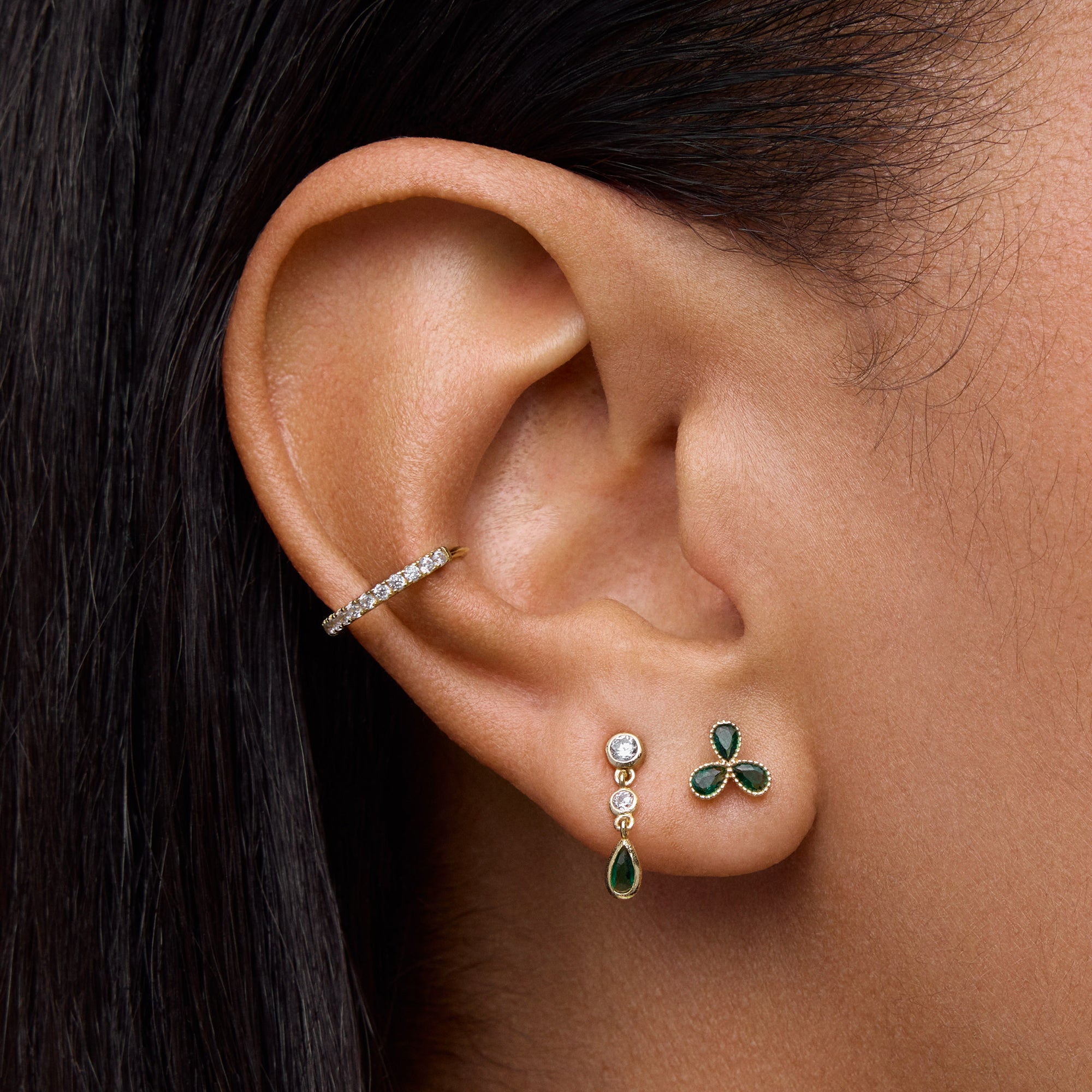CZ Cuff Hypoallergenic Earrings | Rowan