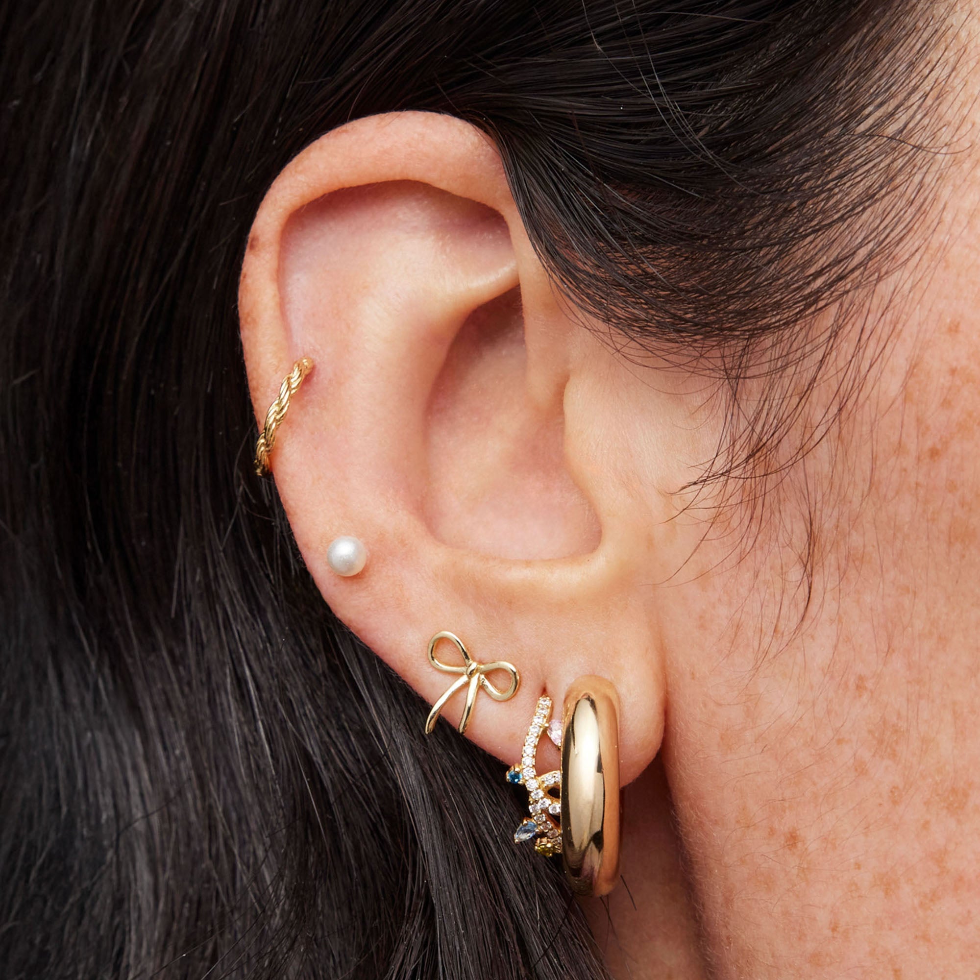 Intertwined Hoops Hypoallergenic Earrings | Rowan