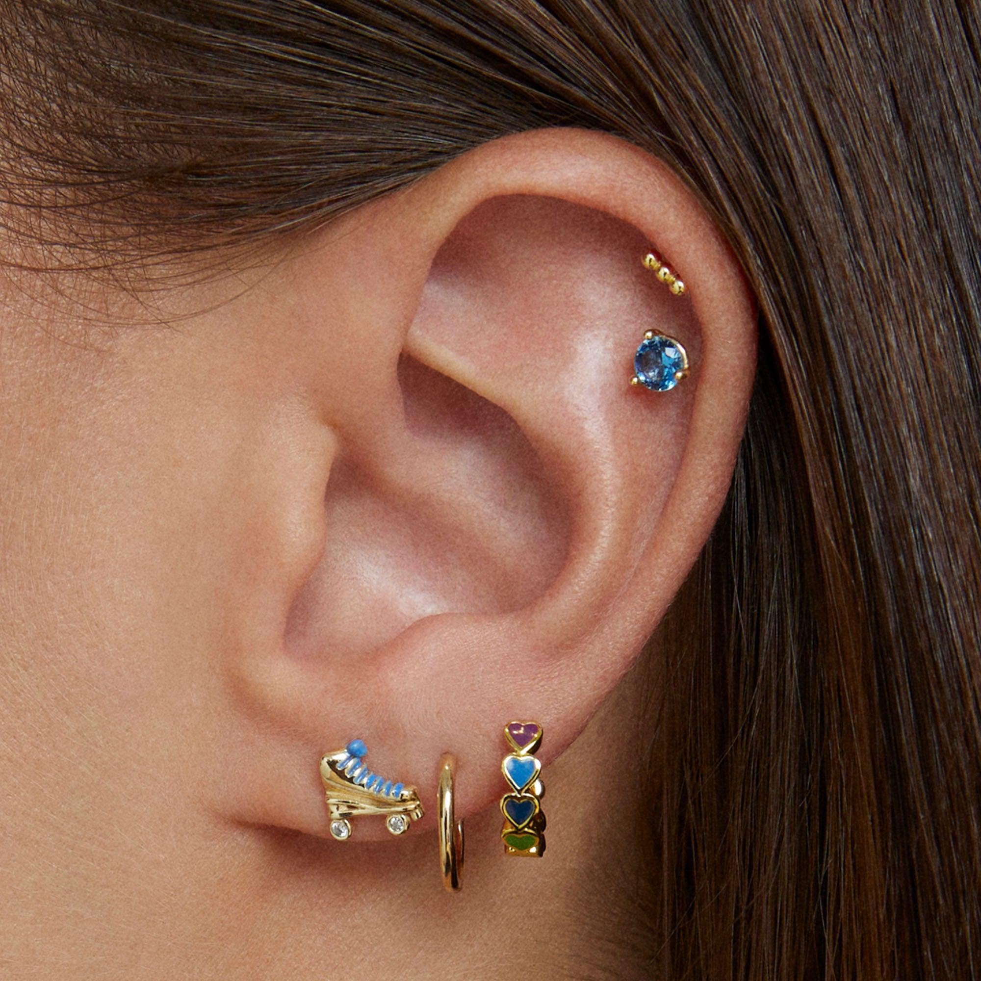 On a Roll Studs Hypoallergenic Earrings | Rowan
