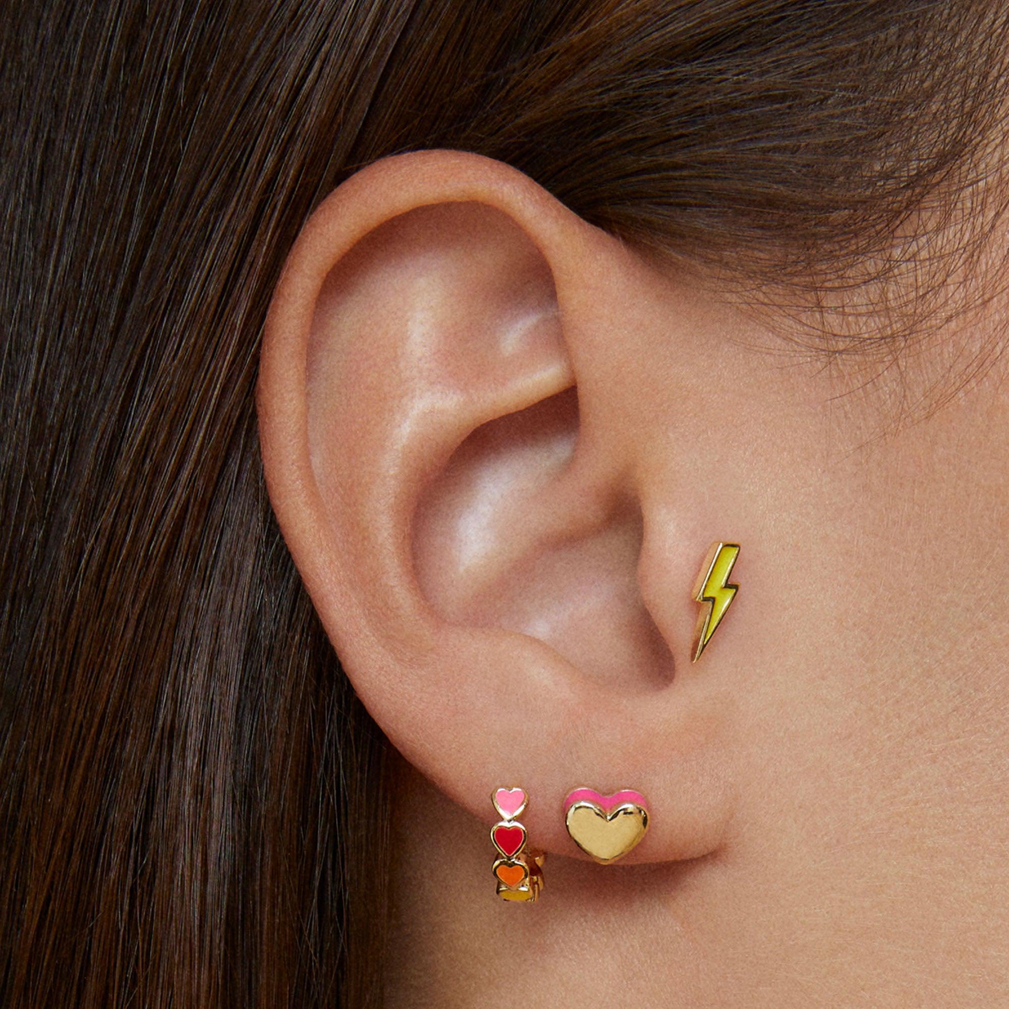 Lightning Bolt Stud Hypoallergenic Earrings | Rowan