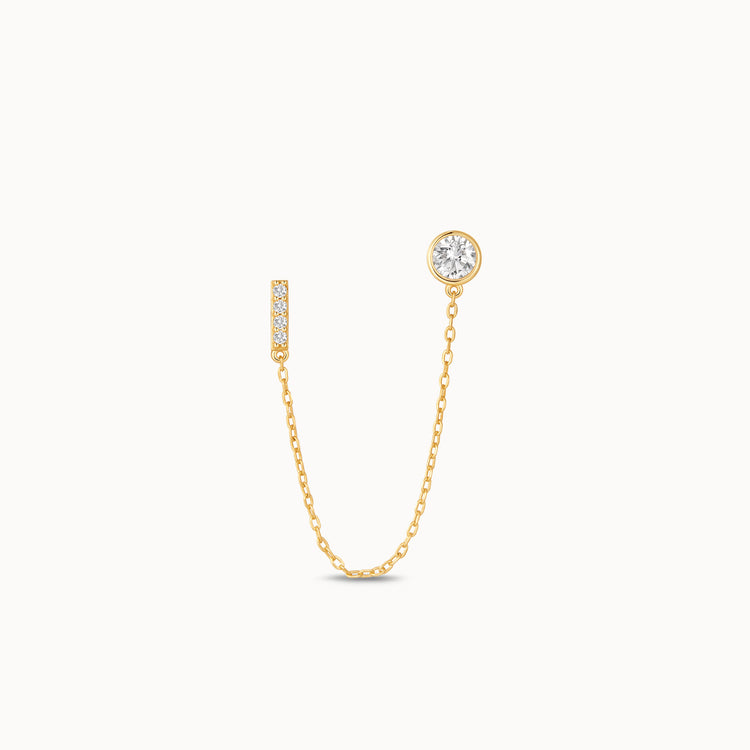Bar & Bezel Stud Chain Connector