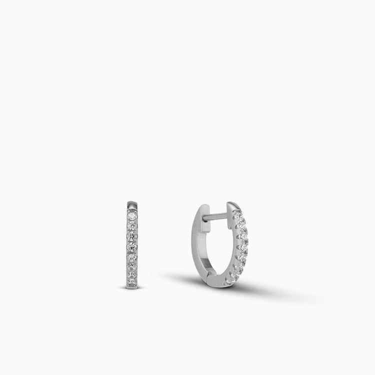 Stainless Steel CZ Hoops