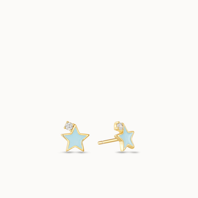 Enamel Star Studs