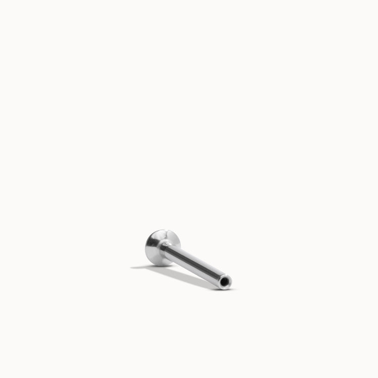 14k Gold Lightning Bolt CZ Flat Back Stud