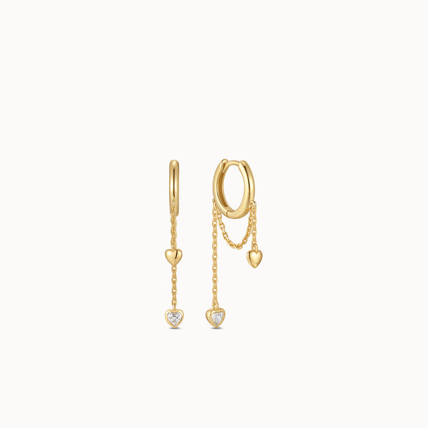Heart Dropping CZ Hoops | Rowan, Inc.