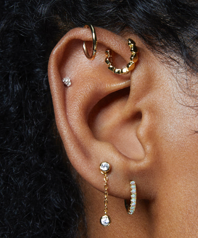 Gold Stud Earrings Ear Piercing Studs Sterling Silver Studs