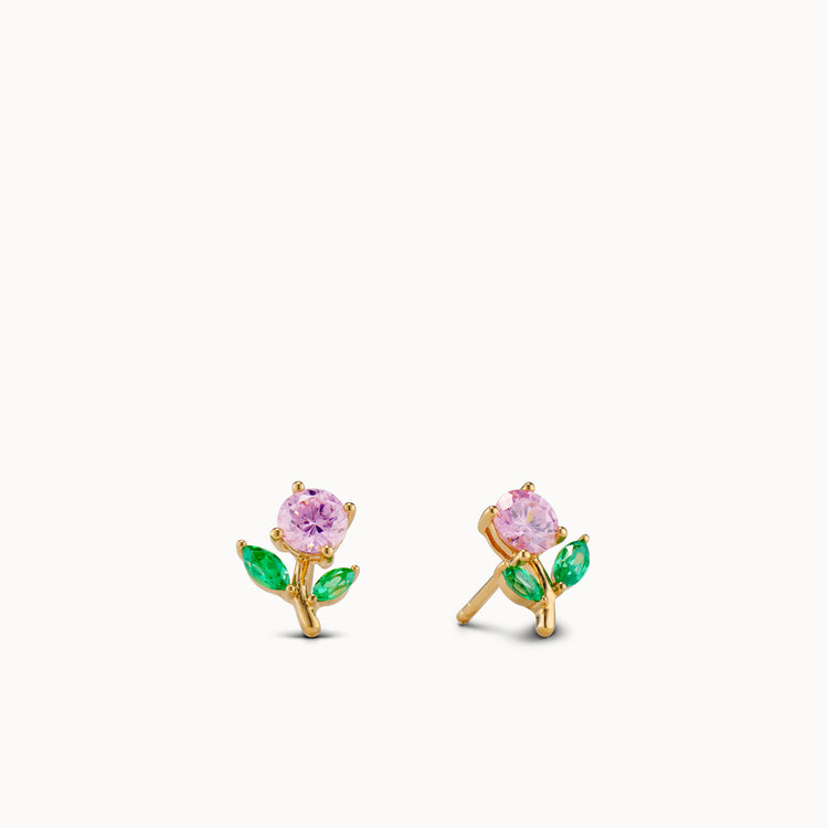 Rose Bud CZ Studs