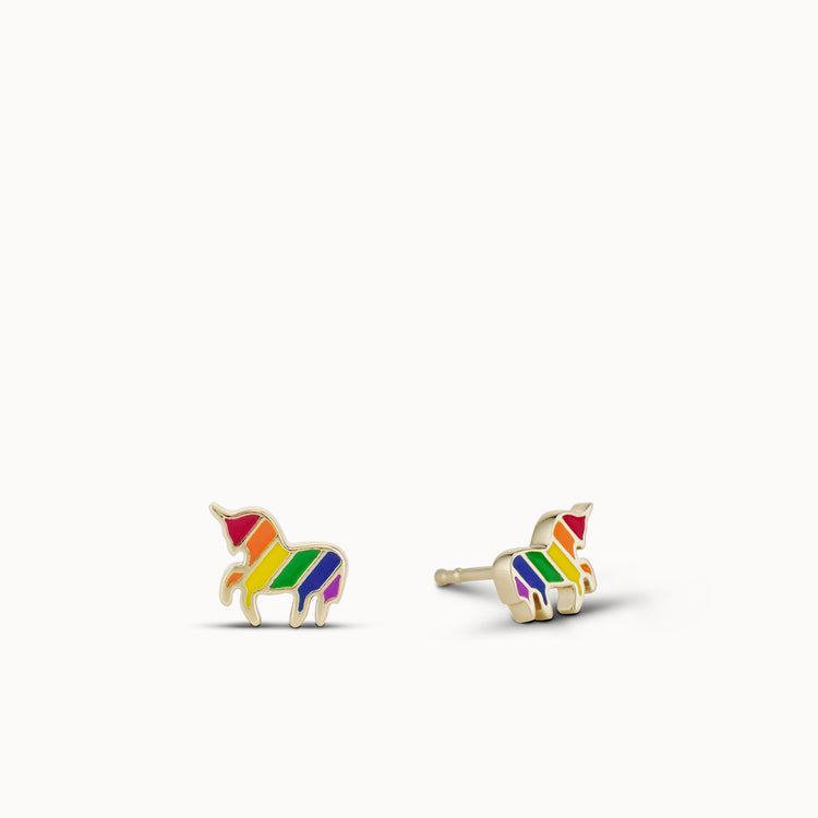 Rainbow Unicorn Studs
