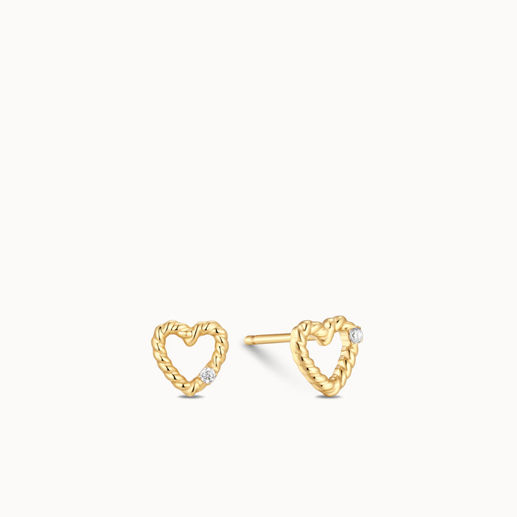 Rope Heart Studs