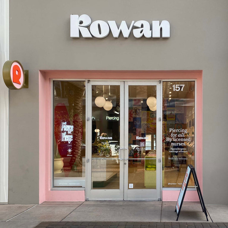Exterior of Rowan ear-piercing studio at The District of Green Valley in Henderson, Nevada