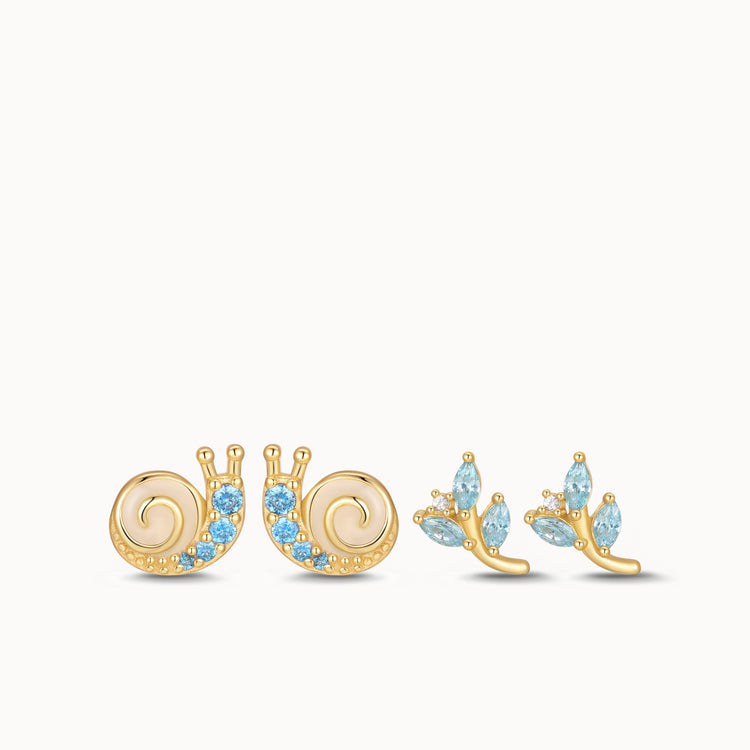 Snail on the Vine Studs Set