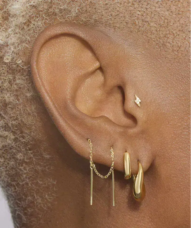 Black Moon Titanium Stud Earrings, 100% Hypoallergenic, Sensitive ear – for  rebel skin