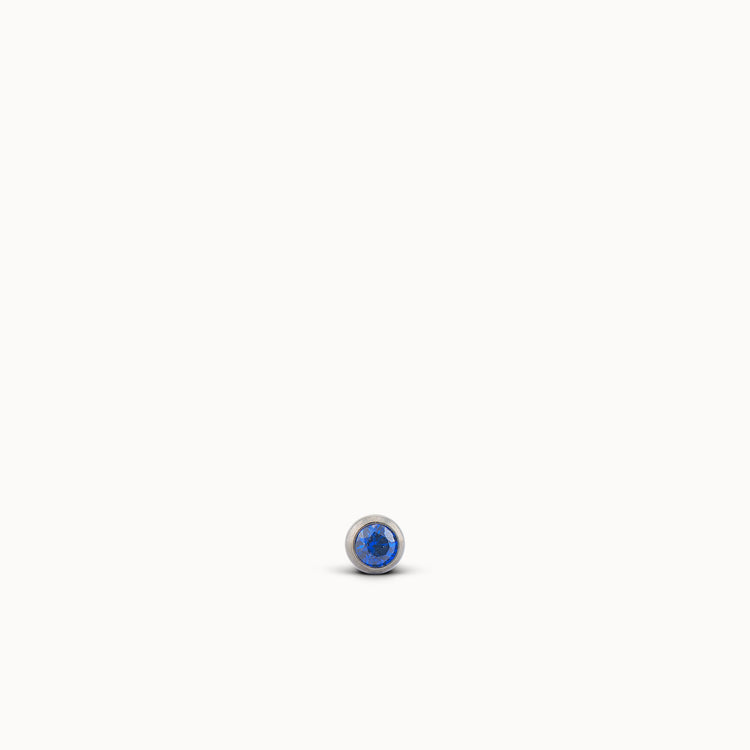 Titanium Blue CZ 1.5mm Bezel Flat Back Stud