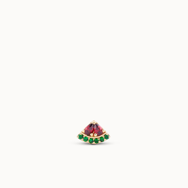 14k Watermelon Flat Back Stud