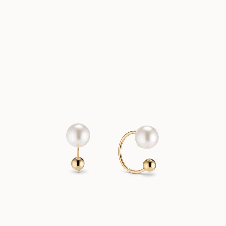 Children's Cultured Pearl Earrings 14K Yellow Gold