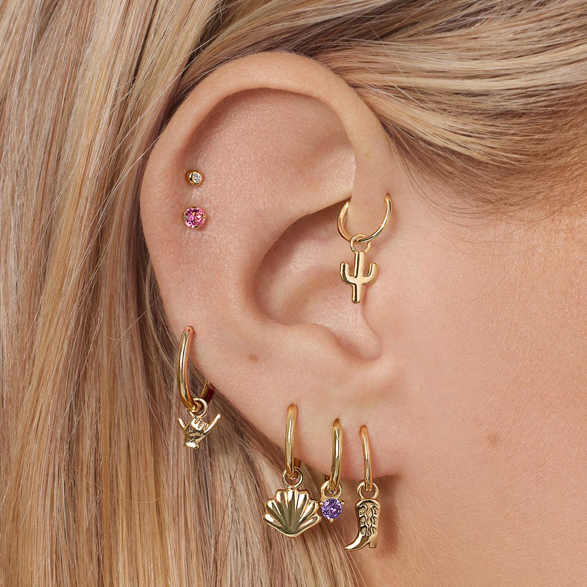Charmed Circular Hoops Hypoallergenic Earrings | Rowan