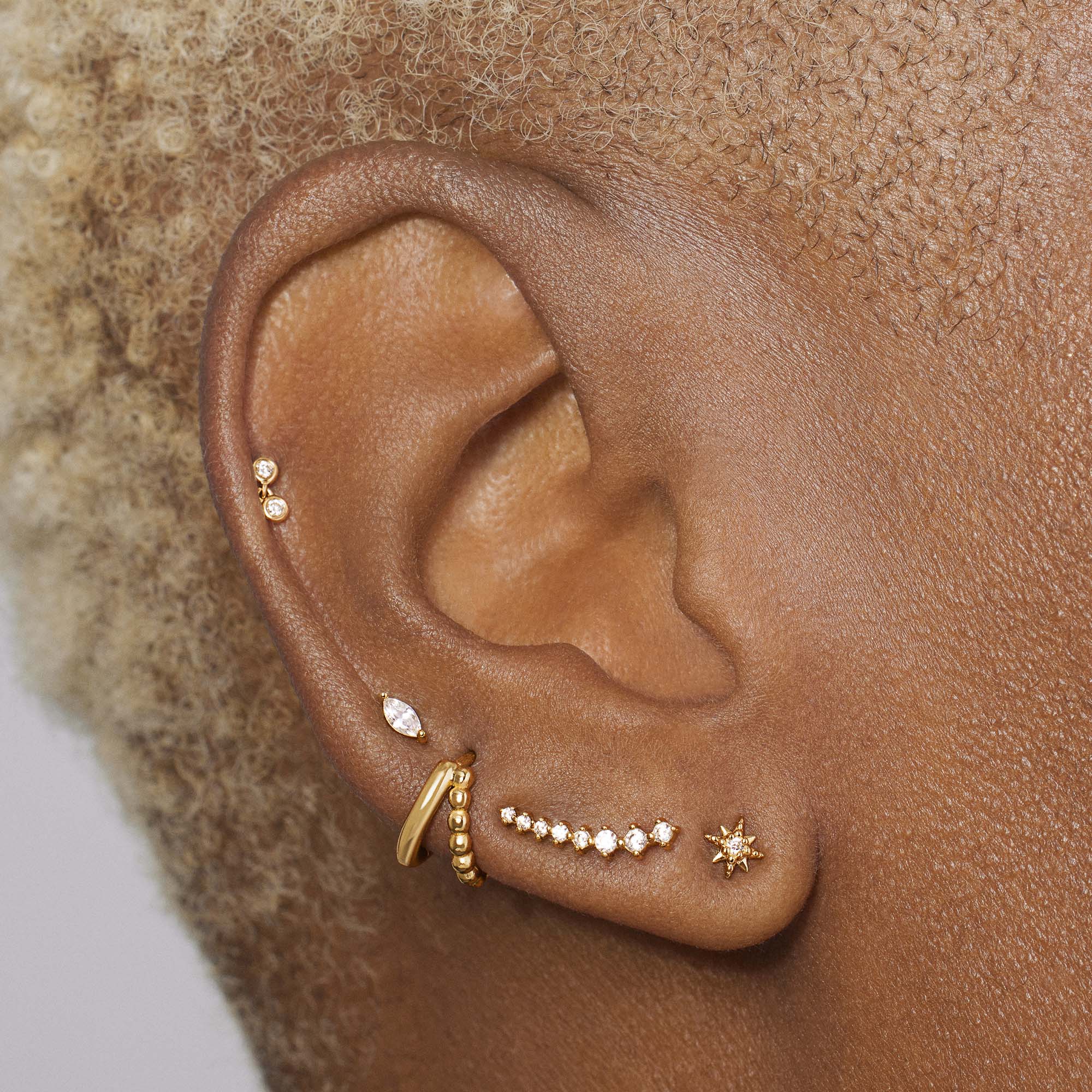 Crystal Starburst Studs Hypoallergenic Earrings | Rowan